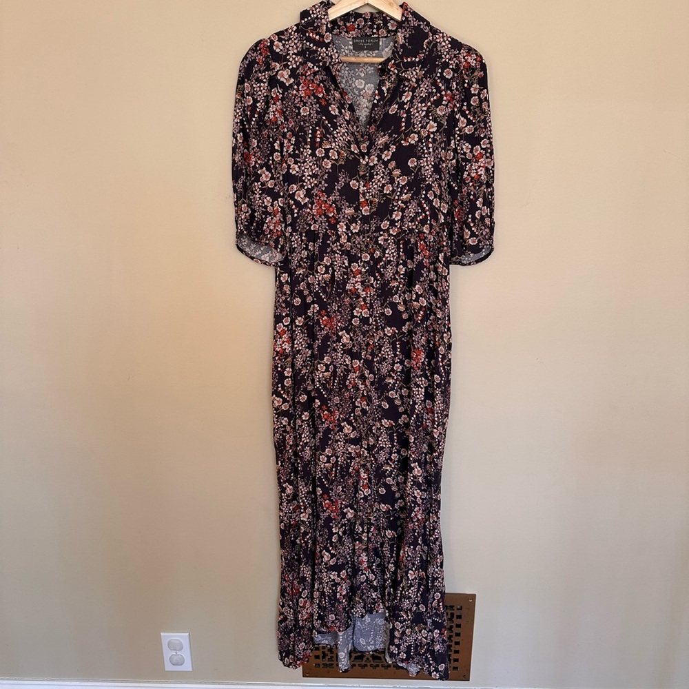 Dress Forum Pink and Gray Maxi Dress